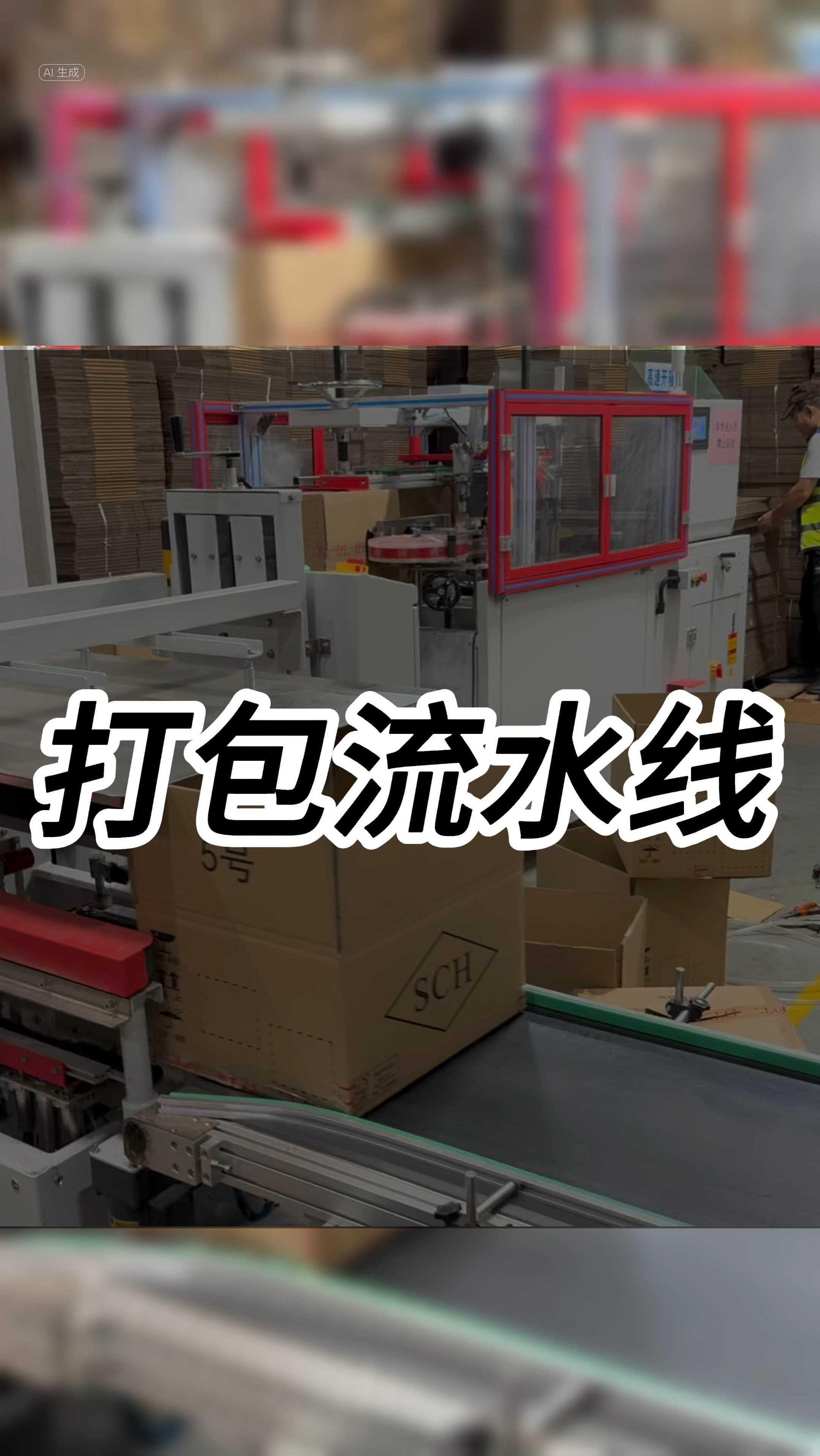 提高效率、降低成本的工厂新神器 跋涉智能全自动开箱机打包流水线